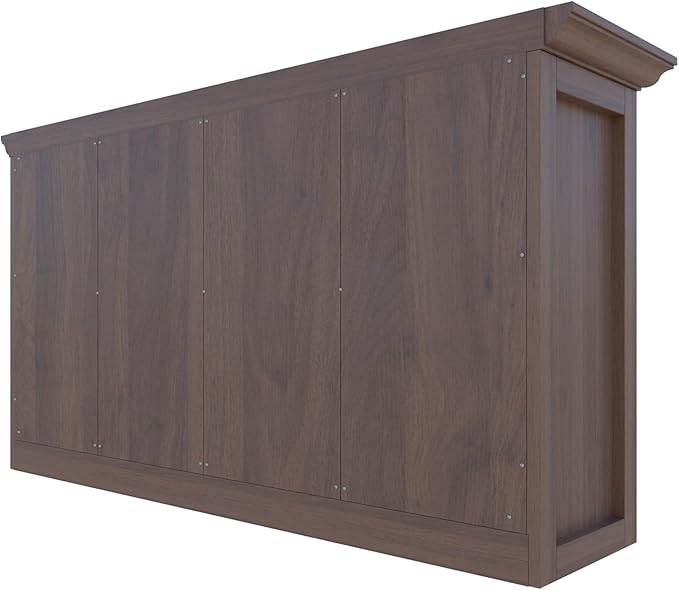 OSCHF Cube Shelf Bookcase with Base - Wooden 2 Tiers Floor Standing Low Storage Cabinet for Home and Office, 8-Cube Lattice Bookshelf, Walnut