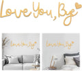 Wall Decor Large Gold Love You Bye Sign Hallway Entryway Door Wall Art Boho Decor Wood Home Decor Express Love&Warm for Your Family Lover Halloween Thanksgiving Christmas Above Door Topper Decoration