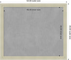 Amanti Art Silver Framed Magnetic Board 45x53 Oversize Vision Board for use with Magnets, 100% Metal Sheet to Display Items as Office Decor or for Home Organization in mudroom, Kitchen or Kids Room