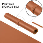 Cork Desk Mat - Dual-Sided Desk Pad for Office and Home - Desk Organization and Accessories - Ideal for Large Mouse Pad and Desk Mats on Top of Desks(Brown,80cmx 40cm)