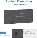 MORDEER 47.2" Privacy Desk Divider Panel, Acoustic Divider Panels for Office, Clamp-on Cubicle Office Room Dividers, Easy Assemble, Dark Grey