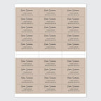 Dotty about Paper Personalized Beige Colorblock - Return Address Labels x 100