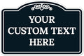 Custom Decorative Sign, Personalized Metal Sign for Business, Driveway, Home, Airbnb, Office Door Plaque, Black Background 12x18 Inches, ACM, Fade Resistant, Made in USA by Sigo Signs
