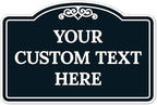Custom Decorative Sign, Personalized Metal Sign for Business, Driveway, Home, Airbnb, Office Door Plaque, Black Background 12x18 Inches, ACM, Fade Resistant, Made in USA by Sigo Signs
