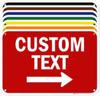Custom Arrow,Custom Directional Sign, Right Arrow, 12x18 Inches, 55 mil thick HDPE (high density polyethylene) Made in USA by My Sign Center