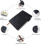 vfaejll A5 Lined Leather Journal Notebook,Hardcover Journal Set with Pen and Gift Box,100Pages 100gsm Thick Ruled Paper Daily Diary for Men Women School,Travel,Business,Work,Writing 5.9" X 8.4"
