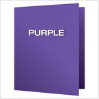 Oxford Twin-Pocket Folders, Textured Paper, Letter Size, Purple, Holds 100 Sheets, Box of 25 (57514EE), 8-1/2 x 11