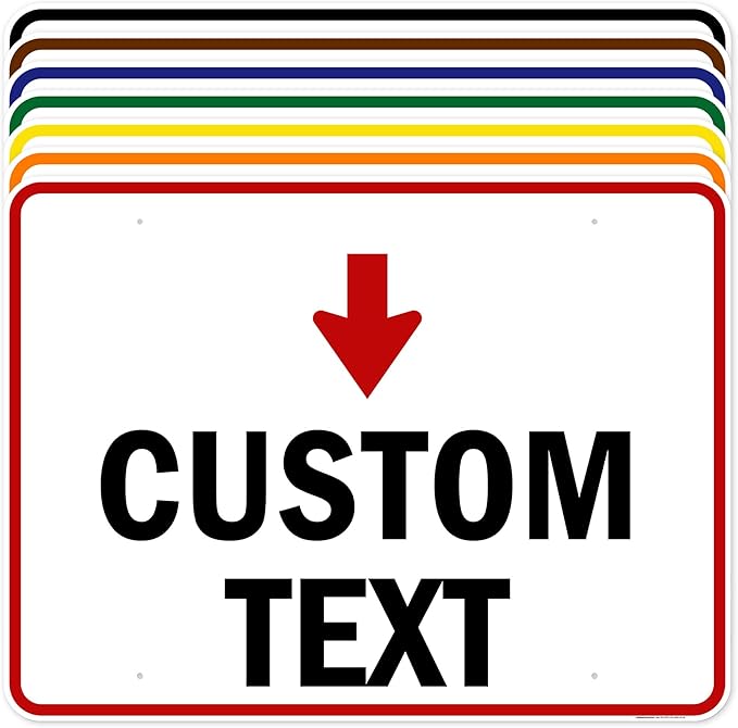 Custom Arrow,Custom Directional Sign, Down Arrow,36x48 Inches, Rust Free DiBound, Fade Resistant, Made in USA by My Sign Center