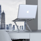 VIGLT Laptop Stand for Desk, Adjustable Laptop Stand Holder Portable Laptop Riser with Multi-Angle Height Adjustable Computer Stand for MacBook Air/Pro and More Notebooks 10-17.3"-Silver