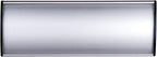 SINKAA 5 Pcs Office Name Plates Holder for Doors, 3 Inches x 8 Inches Curved Wall Mount Door Sign Holder, Silver Aluminum Sign Holder for Office Wall with Plastic Film and Adhesive Tape