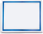 PaperDirect Pristine Specialty Certificates, 50 Sheets of 38lb White Paper, 8½" x 11", Blue Bold Foil Border, Perfect for Awards, Students, Employees, Volunteers, Course Completion, Diplomas