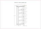 SIMPLIHOME Artisan Bookcase - 72 inch Tall 5-Shelf Solid Wood Bookshelf in White, Contemporary Storage for Living Room, Study Room or Office with Adjustable Shelves and Decorative Side Panels