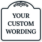 Custom Decorative Sign, Personalized Metal Sign for Business, Driveway, Home, Airbnb, Office Door Plaque,Black Border, 8x8 Inches, ACM, Fade Resistant, Made in USA