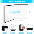 White Board Dry Erase 72x40, Large Magnetic Whiteboard Maxtek Dry Erase Boards for Wall, Aluminum Presentation Wall-Mounted Marker Board with a Long Pen Tray for School, Classroom, Office & Home