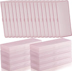 Fainne 24 Pcs Plastic Pencil Case Bulk Pencil Boxes Plastic Stationery Case Frosted Pen Box Pen Holder with Hinged Lid Snap Closure for Office(Single Layer,Pink,7.09 x 2.36 x 0.98 Inch)