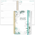 2026-2027 Planner - 18 Months Weekly & Monthly Planner from January 2026 - June 2027, Spiral Planners 2026-2027 with Elastic Closure, Inner Pocket, Medium 5.8" x 8.3", Teal Flower