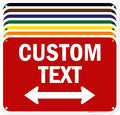 Custom Arrow,Custom Directional Sign, Two way Arrow,12x18 Inches, 55 mil thick HDPE (high density polyethylene) Made in USA by My Sign Center