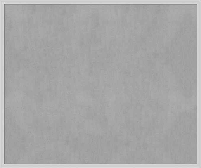 Amanti Art Silver Framed Magnetic Board 41x49 Oversize Vision Board for use with Magnets, 100% Metal Sheet to Display Items as Office Decor or for Home Organization in mudroom, Kitchen or Kids Room