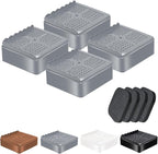 shouwuhho Furniture Risers, 4 Pack Bed Risers with Non-Slip Grip and Heavy Duty Support, 1 Inch 2 Inch 3 Inch 4 Inch Height Lift for Couch, Sofa, Table, Desk, Chair, Refrigerator - Gray, 1 Inch