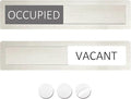 Vacant Occupied Privacy Sign, Vacant Occupied Door Sign for Home Office Restroom Conference Hotels Hospital, Slider Door Indicator Tells Whether Room Vacant or Occupied, 7'' x 1.5'' - Stainless Steel