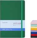 SUQJOY Lined Journal Notebooks for Writing, 100 GSM Thick Paper, 1 Pack Hardcover Notebooks, A5 College Ruled Notebook, Journaling Notebook for School/Travel/Office (Green- 1 Pack)