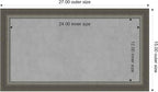 Amanti Art Silver Framed Magnetic Board 15x27 Small Vision Board for use with Magnets, 100% Metal Sheet to Display Items as Office Decor or for Home Organization in mudroom, Kitchen or Kids Room