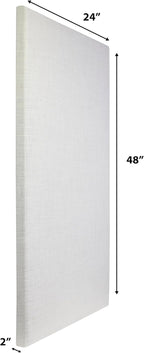 ATS Acoustics Sound Absorbing Acoustic Panel 24" x 48" x 2" Beveled Edge (Ivory)