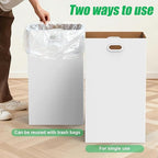 CINNIE&JHIN 30 Gallon Corrugated Cardboard Disposable Trash Cans with Built-in Handles, Heavy Duty 8 Pack Extra Large Portable Trash Can, Waterproof Layer Reusable Garbage Can, Recycling Bins