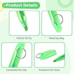 Skdqiee 108 Pieces Small Highlighters, Key Ringed Pocket Highlighter, Colorful Smooth Liquid Highlighters, Florescent Color Pens Ideal for Teachers Students Offices