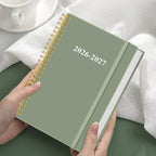 2026-2027 Planner - 18 Months Weekly & Monthly Planner from January 2026 - June 2027, Spiral Planners 2026-2027 with Elastic Closure, Inner Pocket, Medium 5.8" x 8.3", Green