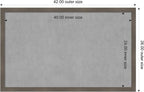 Amanti Art Grey Framed Magnetic Board 26x42 Large Vision Board for use with Magnets, 100% Metal Sheet to Display Items as Office Decor or for Home Organization in mudroom, Kitchen or Kids Room