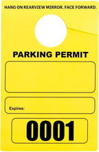 Juvale Rectangular Parking Permit Hang Tags - Sequentially Numbered Parking Passes - Writable Blank Car Passes - High-Visibility Yellow Hang Tags - 3 x 5 in, Yellow, Pack of 500