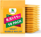 Kraft Bubble Mailers [10 Pack] Mailing Packing Envelopes #2 (8.5" x 11")