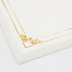 50 Sheets Gold Foil Border Certificate Paper, 8.5 x 11 Inch Letter Size, for Printing, Diploma Paper, Award, Document Cardstock Paper, Inkjet Printer Compatible