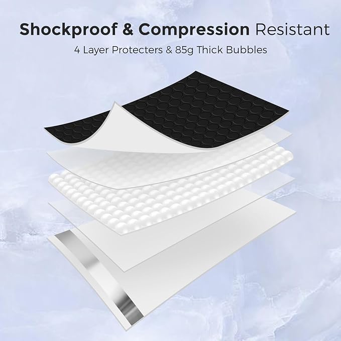 Metronic 120Pack Large Bubble Mailers 12x15 Inch Black Waterproof Padded Envelopes Opaque Bubble Mailer Cushioning Bubble Envelopes for Shipping Clothes, Books,Jewelry Makeup Supplies