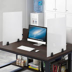 2 Pack Desk Privacy Panels & Dividers, 24 * 18" Frosted Acrylic Desk Partition Panel with Clamps, Portable Privacy Screen for Office, School, Call Center Workstation