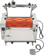 Yokoma 14.17in Electric Thermal Laminator with Steel Roller and Metal Structure, Commercial Hot/Cold Laminating Machine Paper Poster Single or Dual-Side Lamination with Toothing Cutter