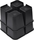 MXMZHXU Bed Risers 2 inch, 3 inch, 4 inch, 6 inch or 8 inch Heavy Duty Furniture Risers, Up to 6000 Lbs L Shaped Design Bed Lifts Blocks for Couch Desk Sofa Table (Black, 8 Inch 8 Pack)