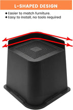 MXMZHXU Bed Risers 2 inch, 3 inch, 4 inch, 6 inch or 8 inch Heavy Duty Furniture Risers, Up to 6000 Lbs L Shaped Design Bed Lifts Blocks for Couch Desk Sofa Table (Black, 8 Inch 8 Pack)