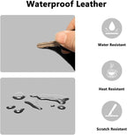 PU Leather Desk Pad Protector Gaming Mouse Pad Non Slip Desk Mat for Keyboard and Mouse Waterproof Desk Writing Pad for Office and Home Desk Accessories(Gray, 35.4 * 17.7)