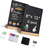 UAGGIC Creative 8x12Inch Desktop Small Chalkboard with Wood Stand Set for Home Office Decoration and Memos Writing Board