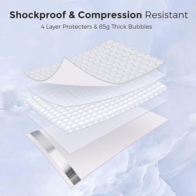 Metronic Large Bubble Mailers 12x15 Inch 25 Pack Waterproof Padded Envelopes White Bubble Envelopes Opaque Cushioning Mailer for Shipping Clothes, Books,Jewelry Makeup Supplies