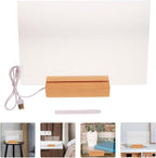 COHEALI Transparent Acrylic Desktop Message Board Frameless Office Note Board Reusable Clear Writing Surface for Home School and Work Desk Organization