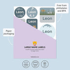 Large Name Labels for Kids (33) - Custom Stickers for Daycare and School Supplies - Durable, Waterproof Stickers for Water Bottles, Lunch Boxes, and More with Unique Designs - The Sea