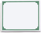 PaperDirect Green on White Classic Specialty Certificates, 8½ x11, Foil Accents, 50 Count, Certificates And Awards Paper, For School, Work, Diplomas & Award Certificates