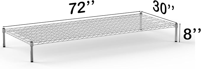 Regal Altair 30''W x 72''L x 8''H Chrome Plated Wire Dunnage Rack | Off The Floor Storage