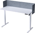 ERGO COLLECT Desk Privacy Panel,2PCS L-Shaped Clamp-On Office Desk Divider,2-in-1 Adjustable Acoustic Desktop Partition Or Under Desk Modesty Screen,for Office,Home,Felt (Grey, 39.4" x 15.7")