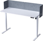 ERGO COLLECT Desk Privacy Panel,2PCS L-Shaped Clamp-On Office Desk Divider,2-in-1 Adjustable Acoustic Desktop Partition Or Under Desk Modesty Screen,for Office,Home,Felt (Grey, 47.2" x 15.7")