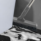 CELOX Grout Brush with Long Handle, Tile Grout Cleaner Brush for Tile Floors, for Shower Tile, for Cleaning Grout, Gray