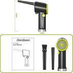 DOROBEEN Compressed Air Duster, Cordless Handheld Air Blower, Stepless Speed, 41000RPM, Portable Rechargeable Built-in Battery, Electric Air Duster for Computer Keyboard Electronics Cleaning